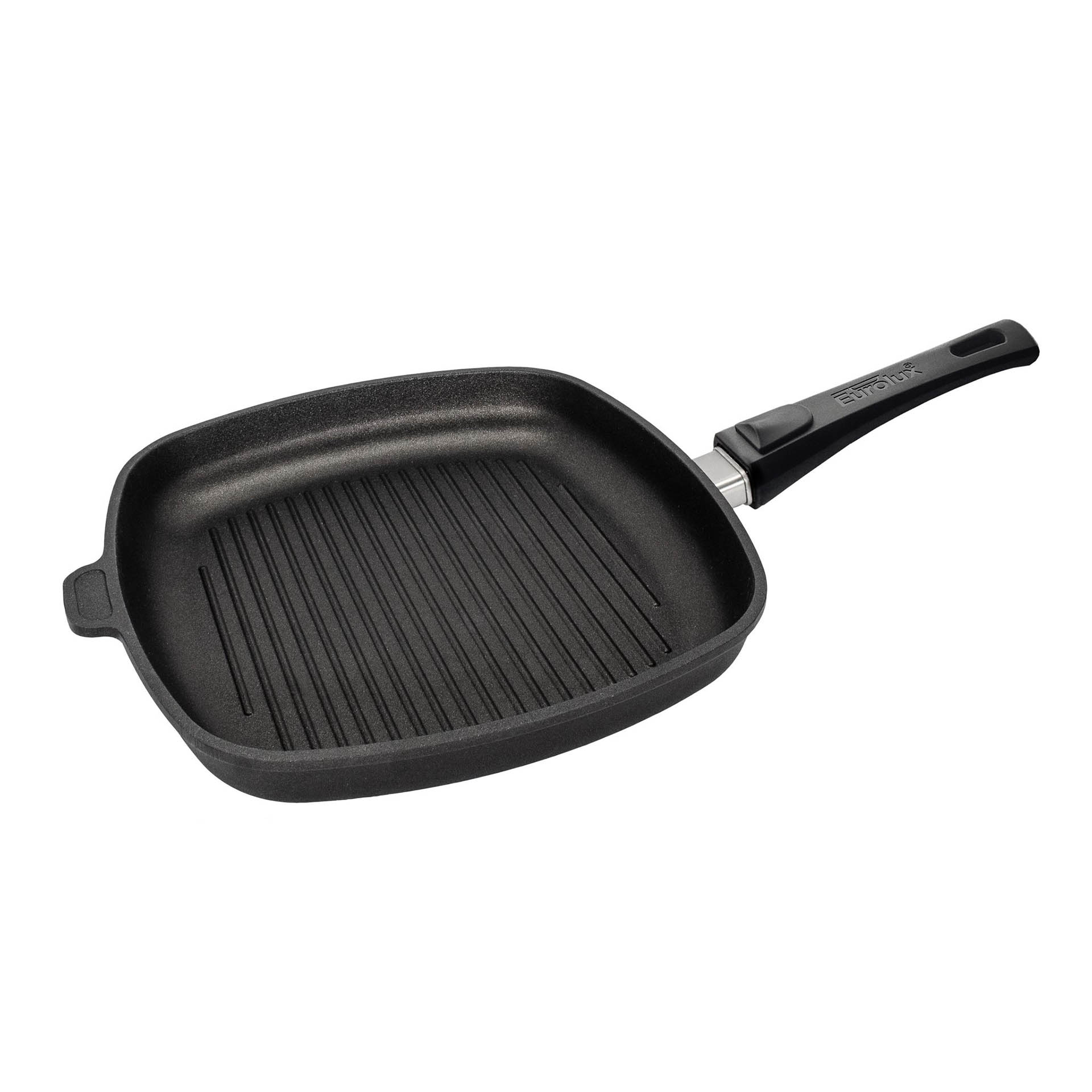 Grill pan 28 x 28 x 5 cm Induction square, with fixed handle